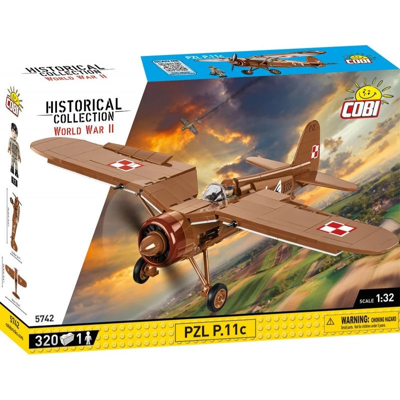 Building set COBI PZL P.11c 320 pieces World War II