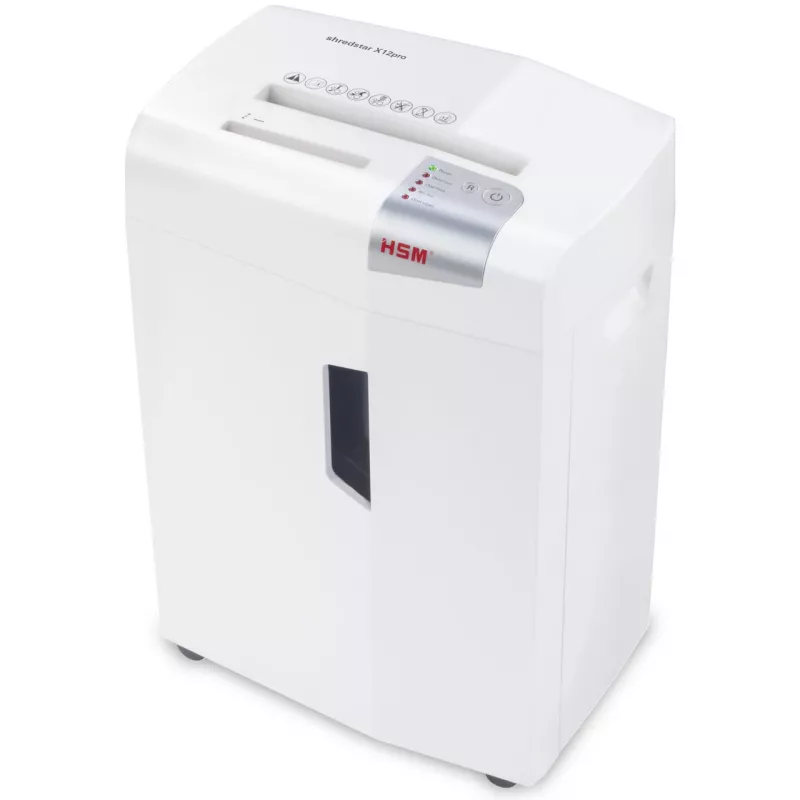Paper shredder HSM 1033121 particle-cut 2 x 15 mm, 23 cm working width, 26 L basket, white
