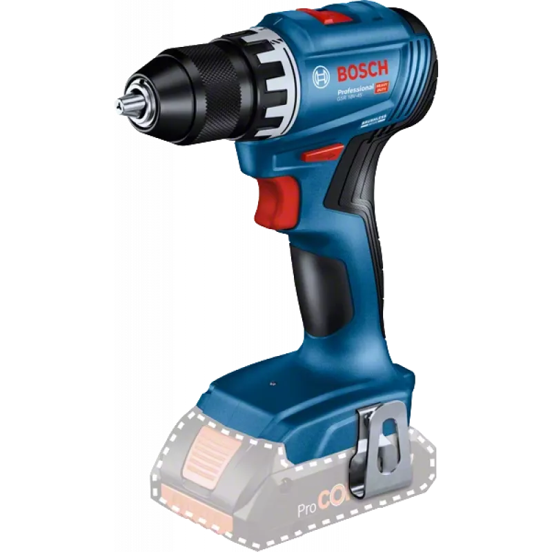 Bosch GSR 18V-45 Professional 500 RPM Keyless 900 g Black, Blue