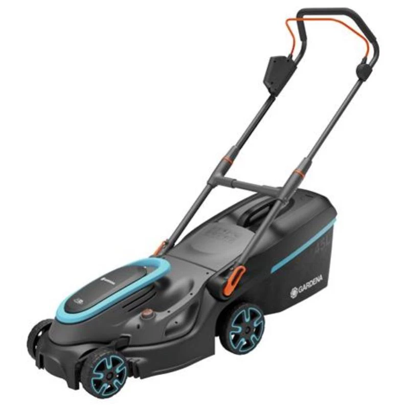 Battery-Lawn Mower PowerMax 37/36V P4A Ready-To-Use Set, 36Volt (2x18V) (black/Grey, 2x Li-Ion Battery 4,0Ah, POWER FOR ALL ALLIANCE)