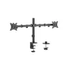 Monitor mount Gembird MA-D2-01 for 2 displays up to 32 inch, VESA 75x75–100x100, clamp, 18 kg, black