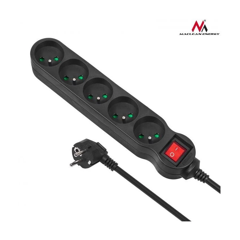 MCE184 electrical extension lead Band power strip 5 outlets (3 M) - Maclean