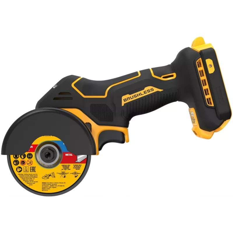 DeWALT DCS438N-XJ 18V XR cordless angle grinder, 76 mm