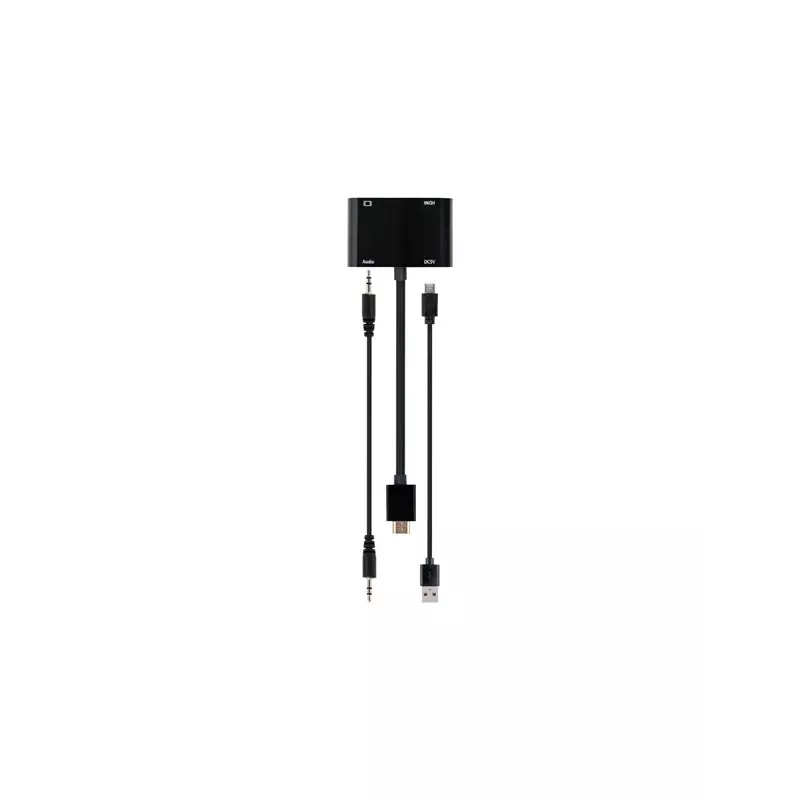 HDMI to VGA adapter GEMBIRD A-HDMIM-HDMIFVGAF-01, HDMI male to VGA output, 0.15 m, black