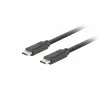 USB C to USB C cable LANBERG CA-CMCM-32CU-0010-BK — USB 3.2 Gen 2, 1 m, black, 100 W charging, 4K video