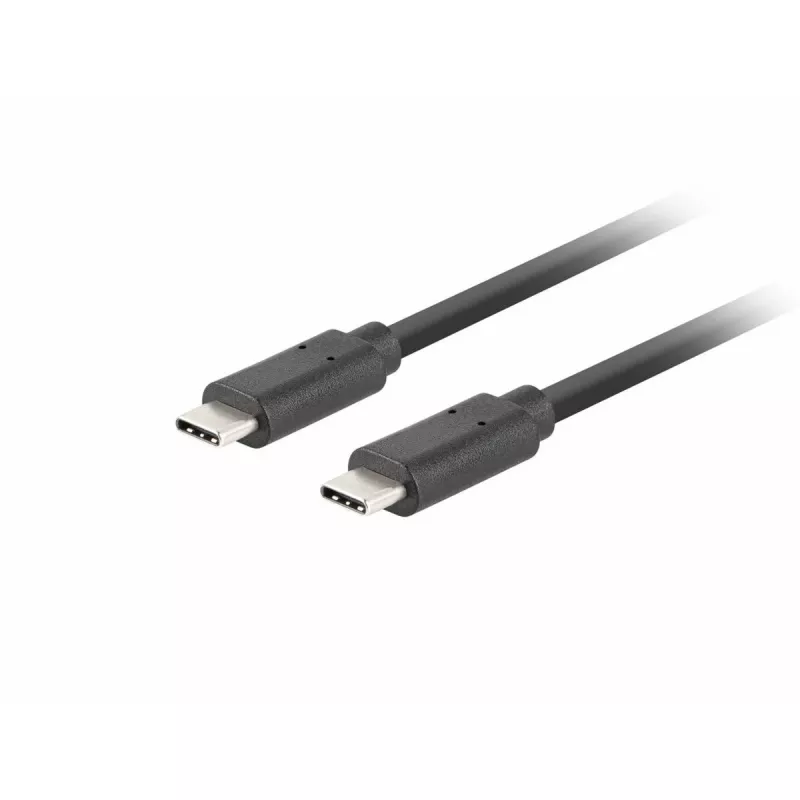 USB C to USB C cable LANBERG CA-CMCM-32CU-0010-BK — USB 3.2 Gen 2, 1 m, black, 100 W charging, 4K video