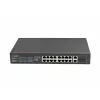 Unmanaged switch LANBERG RSFE-16P-2C-250 — 18-port Gigabit, 16x PoE+ (30W), 2x SFP, 250W, 1U, metal, rack-mount