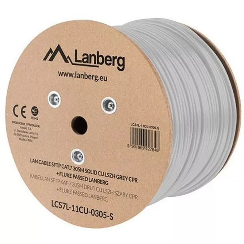 Networking cable Lanberg LCS7L-11CU-0305-S RJ45 Cat7 305 m White