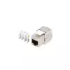 Keystone module Lanberg KSF7-2000 Flat Stainless Steel