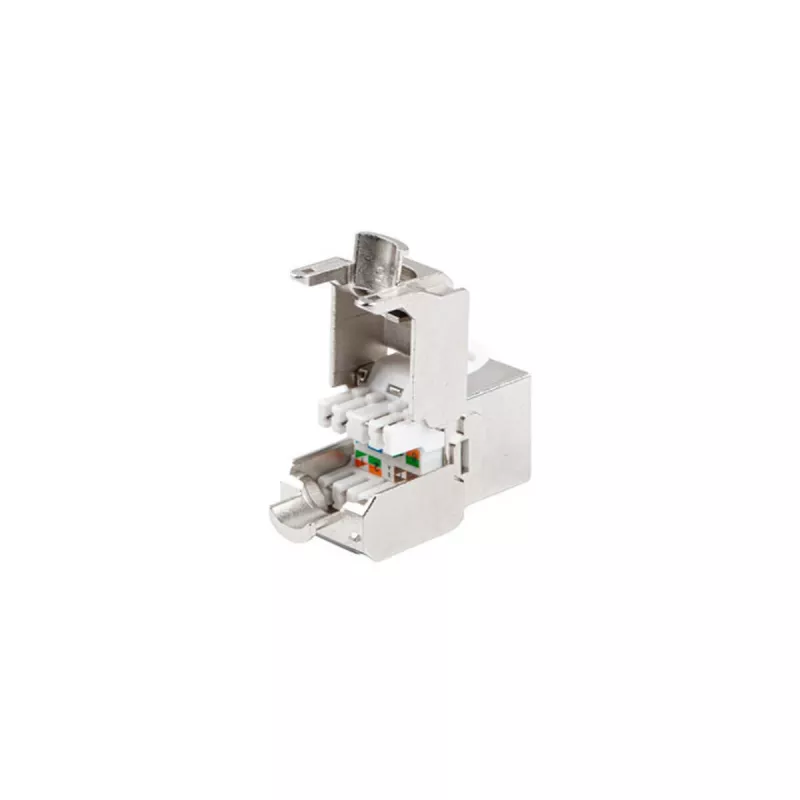Keystone module Lanberg KSF7-2000 Flat Stainless Steel