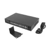 Unmanaged LANBERG switch RSGE-24P-2GE-2S-360 with 24 RJ-45 Ethernet ports