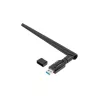 Internal WLAN card LANBERG NC-1200-WIE — Dual-band USB WLAN adapter, RTL8812BU, up to 1200 Mbit/s, external 2x2 antennas (5 dBi), black