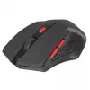 Wireless Optical Mouse DEFENDER ACCURA MM-275 RF, ambidextrous, 1600 DPI, USB RF receiver, 5–6 buttons, black/red