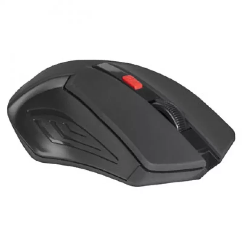 Wireless Optical Mouse DEFENDER ACCURA MM-275 RF, ambidextrous, 1600 DPI, USB RF receiver, 5–6 buttons, black/red