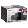 Defender V12 65212 2.1 computer speakers, 11 W, 5 W subwoofer, USB powered, LED backlight, black, 115 x 130 x 223 mm