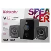 Defender V12 65212 2.1 computer speakers, 11 W, 5 W subwoofer, USB powered, LED backlight, black, 115 x 130 x 223 mm