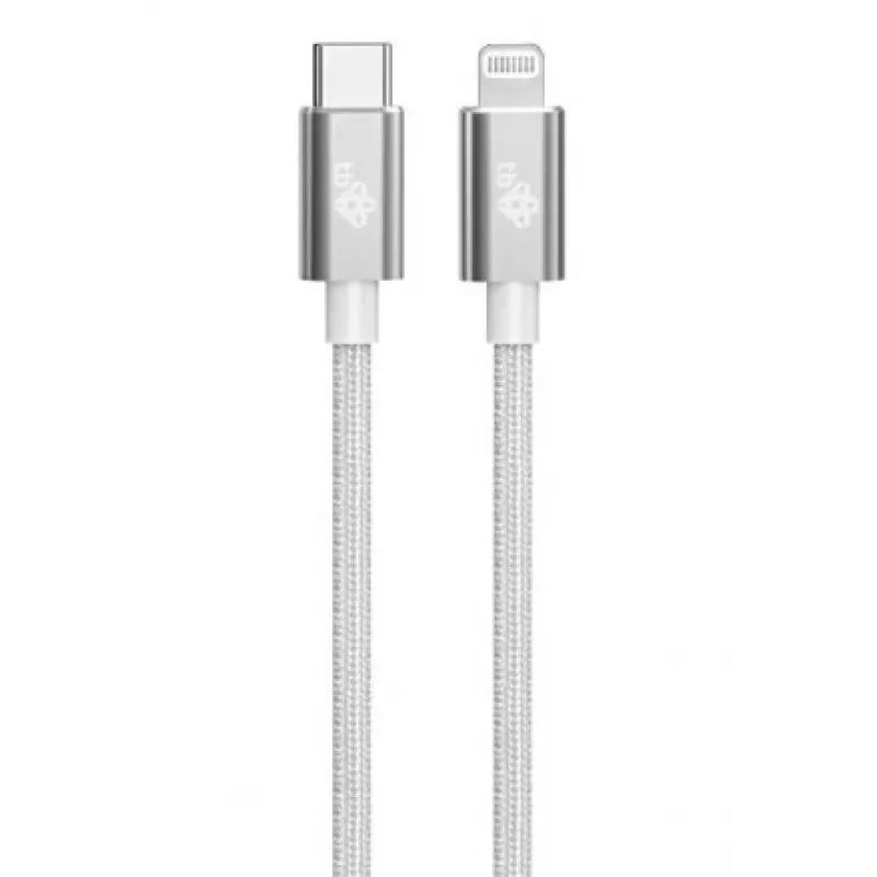TB Cable USB-C - Lightning braided 1m, silver