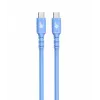 USB C - USB C cable 1m. silicone blue