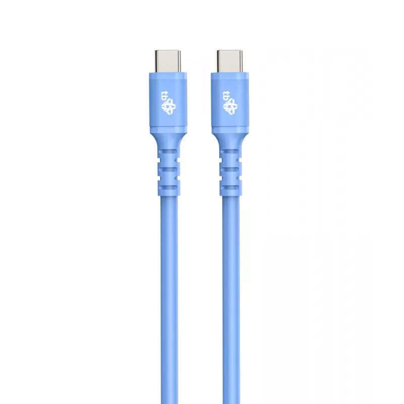USB C - USB C cable 1m. silicone blue