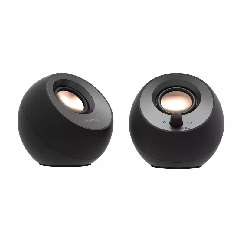 CREATIVE Pebble V3 Minimalistic 2.0 USB-C Desktop Speakers with USB Audio Clear Dialog Enhancement Bluetooth 5.0 8W RMS with 16W Peak Power USB-a