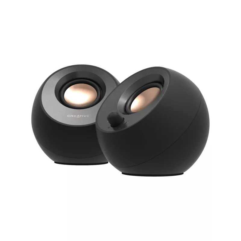 CREATIVE Pebble V3 Minimalistic 2.0 USB-C Desktop Speakers with USB Audio Clear Dialog Enhancement Bluetooth 5.0 8W RMS with 16W Peak Power USB-a