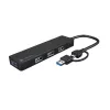 USB Hub NATEC Mayfly USB 3.2 Gen 1 Type-A Type-C 5000 Mbit/s Black