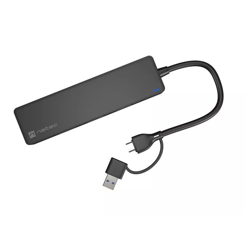 USB Hub NATEC Mayfly USB 3.2 Gen 1 Type-A Type-C 5000 Mbit/s Black