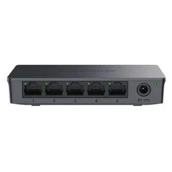 Grandstream GWN7700 Layer 2 Unmanaged Switch 5x Gigabit Ports 10Gbps Switching Capacity 802.1p QoS Black Desktop/Wall-Mount 5VDC