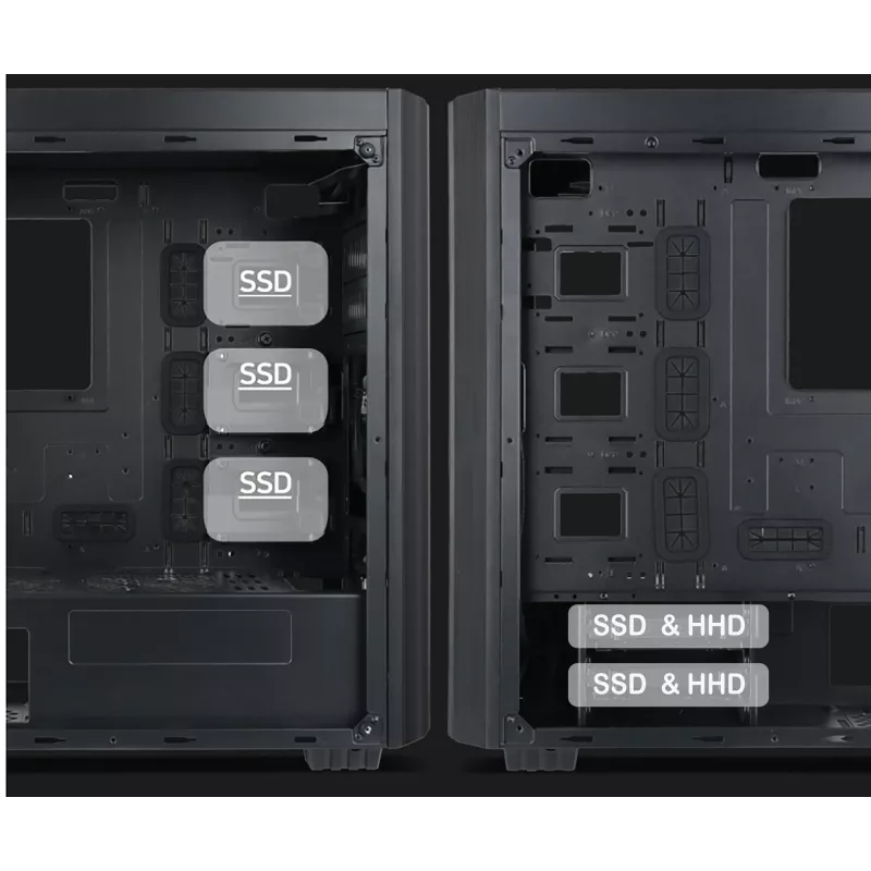 Gembird Fornax K500 ATX computer case, Midi Tower, Black