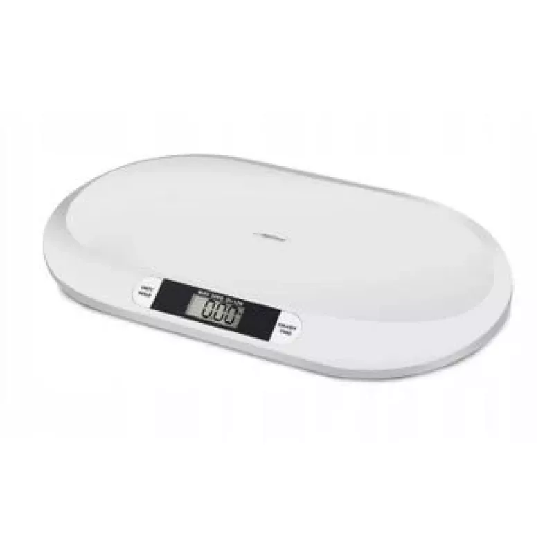 Electronic infant scale ESPERANZA EBS019 — capacity 0.03–20 kg, 0.01 kg division, large 60×25 mm LCD, white