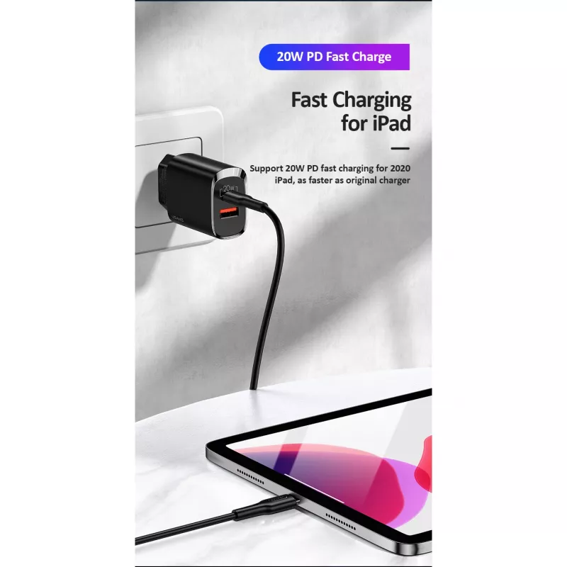 Charger usams T35 20W PD3 USB-C to USB fast charging adapter