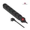 Power Extension Maclean MCE187 3m 6 AC Outlets Indoor Black