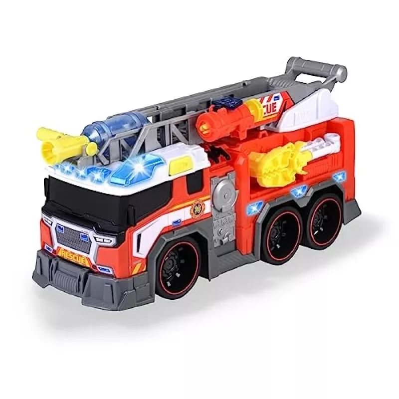 Fire truck toy Dickie model 203307000 — battery-powered, for ages 3+, colors: black/blue/red/white/yellow