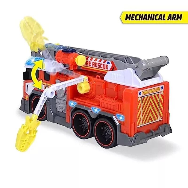 Fire truck toy Dickie model 203307000 — battery-powered, for ages 3+, colors: black/blue/red/white/yellow