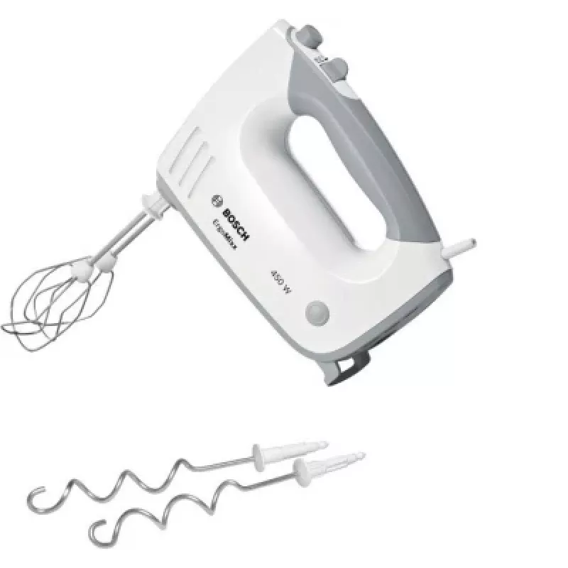 Hand mixer Bosch MFQ36400 — 450 W, 5 speeds, turbo, 1.3 m cord, grey/white