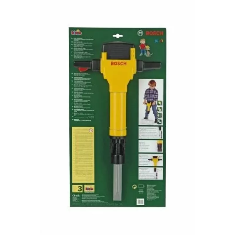 Theo Klein 8405 Bosch Breaker Hammer I Battery-Powered up-and-Down Motion of Drill Bit I with Motor Sound and Flashing Light I Dimensions: 28 cm X 7 C