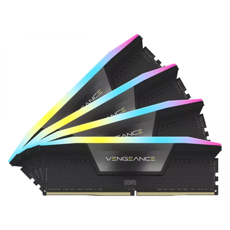 DIMM 64 GB DDR5-6000 (4x 16 GB) Quad-Kit, Memory black, CMH64GX5M4B6000C36, Vengeance RGB, INTEL XMP