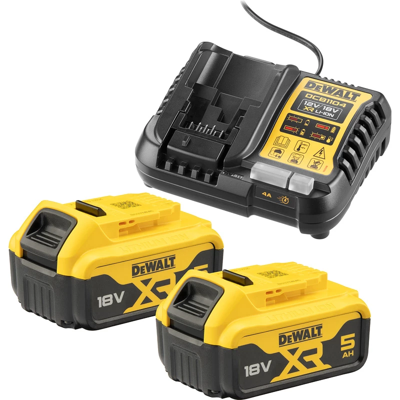 Battery and charger set DeWALT DCB1104P2 18 V 5.0 Ah (2 batteries, charger)
