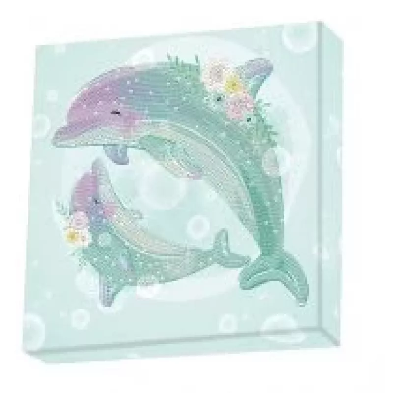 Children's diamond painting kit Diamond Dotz DBX.059 — multicolour diamonds, gel wax, tray, boxed set