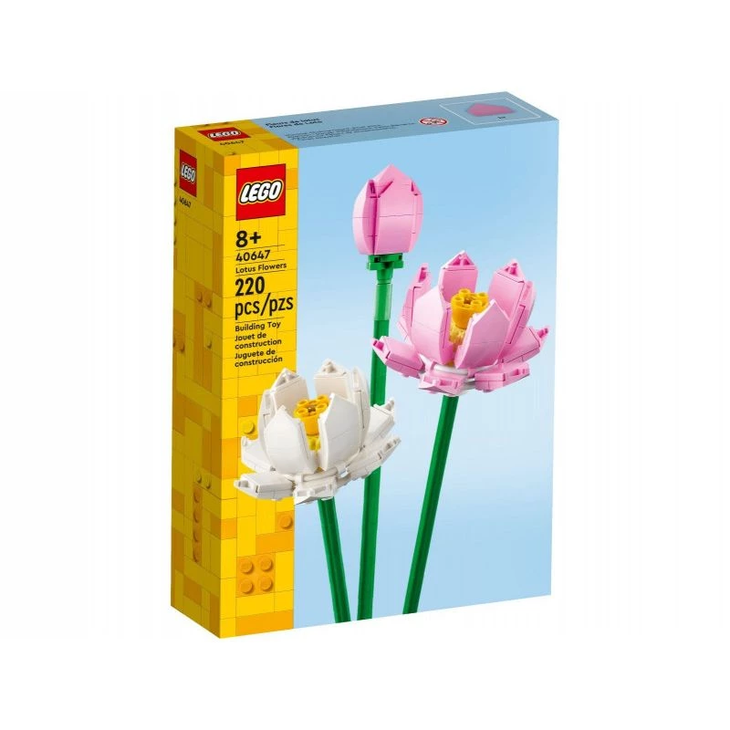 LEGO building set LEGO 40647 Lotus Flowers — Botanical Collection modular model, 220 pieces, height 300 mm, age 8+
