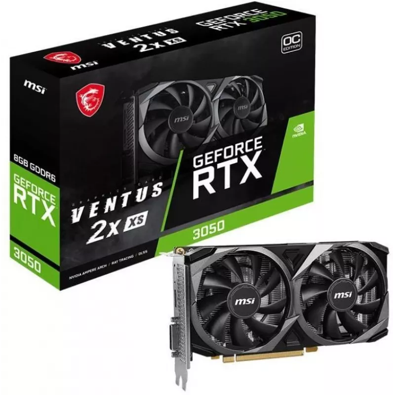 MSI VENTUS GEFORCE RTX 3050 2X XS 8G OC graphics card NVIDIA 8 GB GDDR6