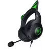 Kraken Kitty V2 - Black, Gaming headset, Kitty Ears, Stream Reactive Lighting, HyperClear Cardioid Mic, 40 mm TriForce Drivers, Built into the earcups microphone, Razer Chroma RGB (Ear and Earcups), Surround sound: Only available on Windows 10 64-bit
