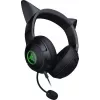 Kraken Kitty V2 - Black, Gaming headset, Kitty Ears, Stream Reactive Lighting, HyperClear Cardioid Mic, 40 mm TriForce Drivers, Built into the earcups microphone, Razer Chroma RGB (Ear and Earcups), Surround sound: Only available on Windows 10 64-bit