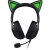 Kraken Kitty V2 - Black, Gaming headset, Kitty Ears, Stream Reactive Lighting, HyperClear Cardioid Mic, 40 mm TriForce Drivers, Built into the earcups microphone, Razer Chroma RGB (Ear and Earcups), Surround sound: Only available on Windows 10 64-bit