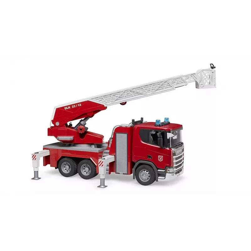 Fire truck BRUDER Scania Super 560R Red White Plastic 3+