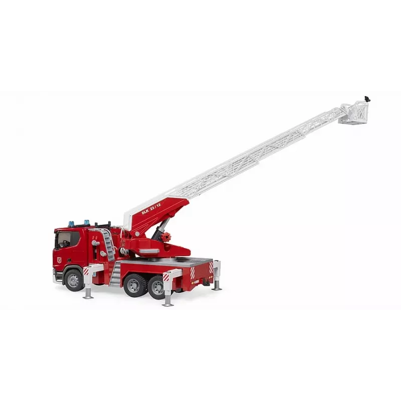 Fire truck BRUDER Scania Super 560R Red White Plastic 3+