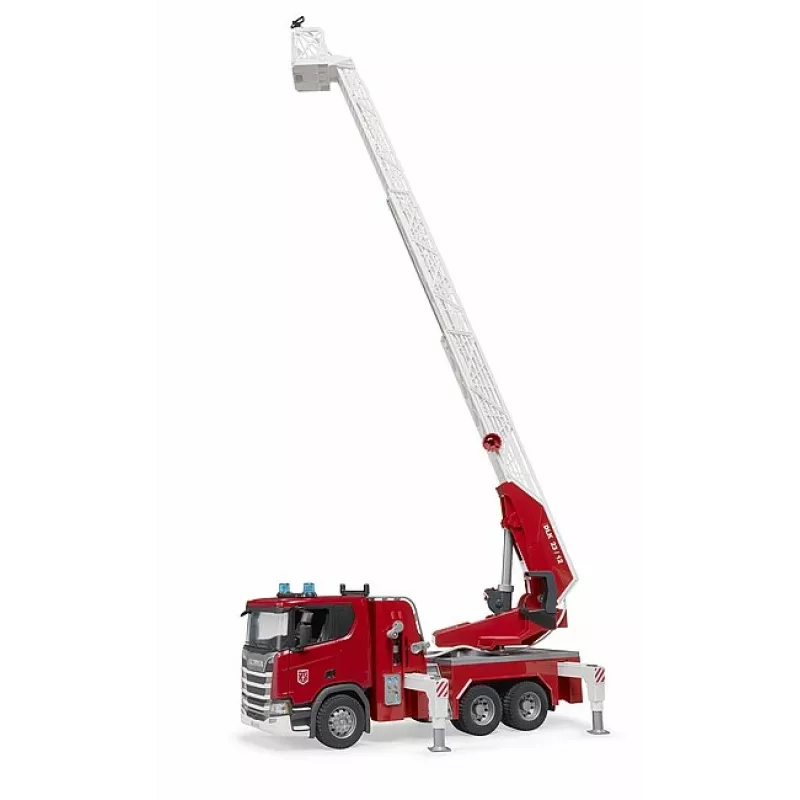Fire truck BRUDER Scania Super 560R Red White Plastic 3+