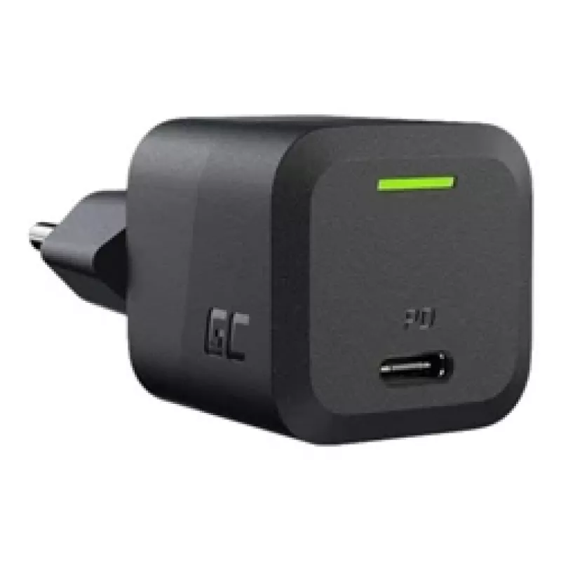 Mobile device charger Green Cell CHARGC06, USB-C 33W, Quick Charge 3.0, AC input 100–240V, black