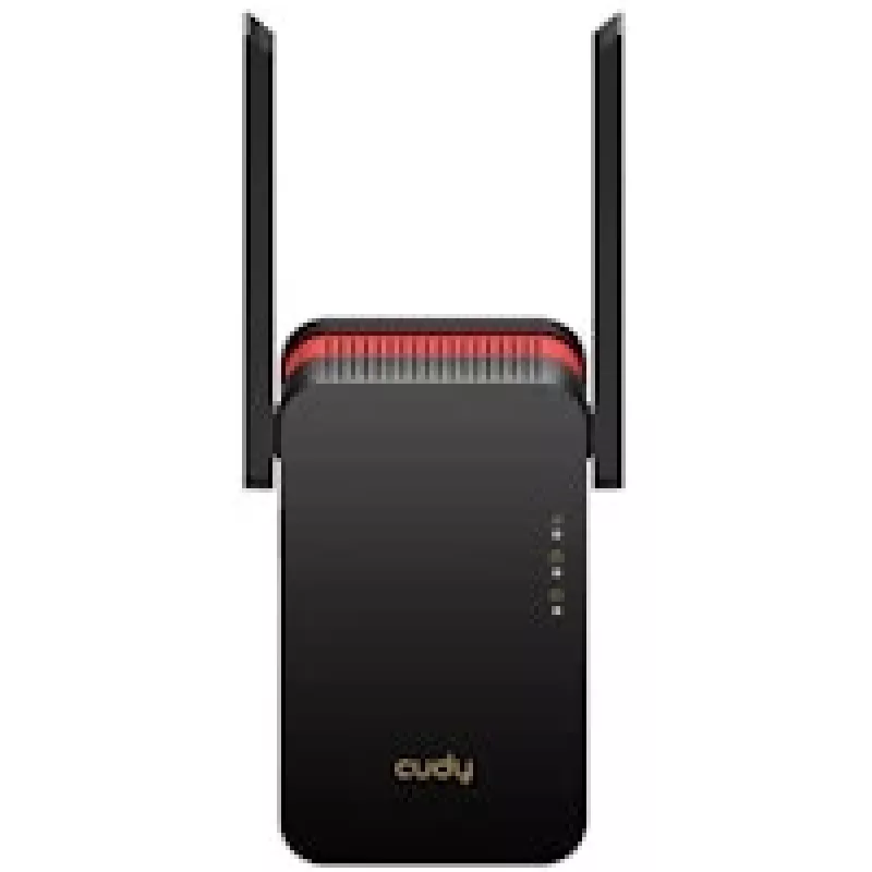Wi‑Fi signal booster Cudy RE3000 2400–5000 MHz, 802.11ax/ac/n/g/b/a, Ethernet 100 Mbps, external antenna, black/red