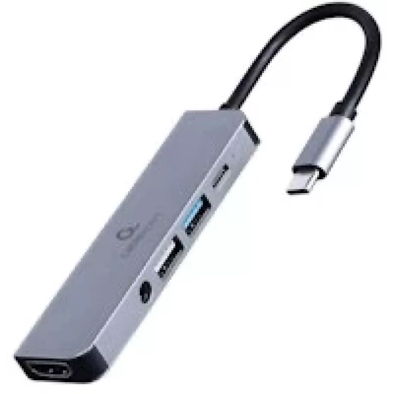 Gembird A-CM-COMBO5-02 laptop dock/port replicator Wired USB 3.2 Gen 1 (3.1 Gen 1) Type-C Silver